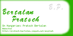 bertalan pratsch business card